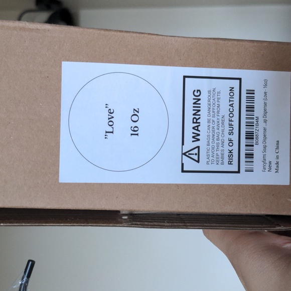 Fancyfams frosted glass soap dispenser 16OS - Picture 2 of 7